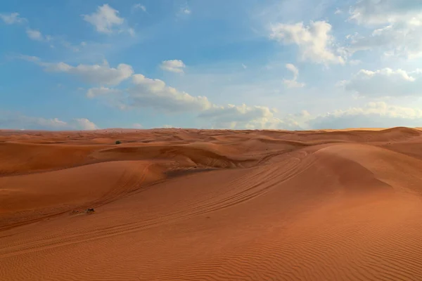 Zand Woestijn Landschap Uitzicht Met Blauwe Lucht Vae — Stockfoto