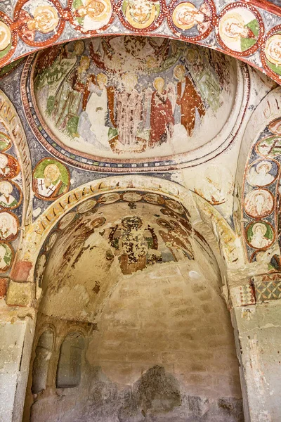 Turkey Goreme June 2022 Early Christian Fresco Cave Orthodox Church — Fotografia de Stock