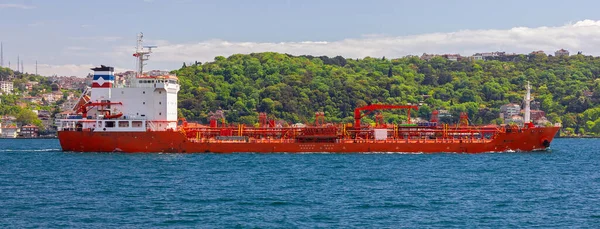 Chemical Tanker Sea Lion Cargo Industrial Vessel Sailing Bosporus Istanbul — Foto Stock