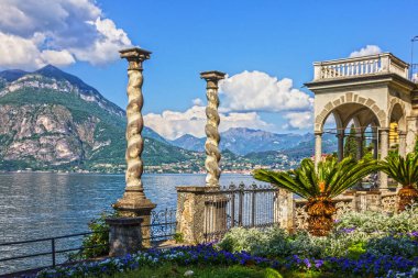 Varenna kasabası, Villa Manastırı, Como Gölü, İtalya, Lombardy
