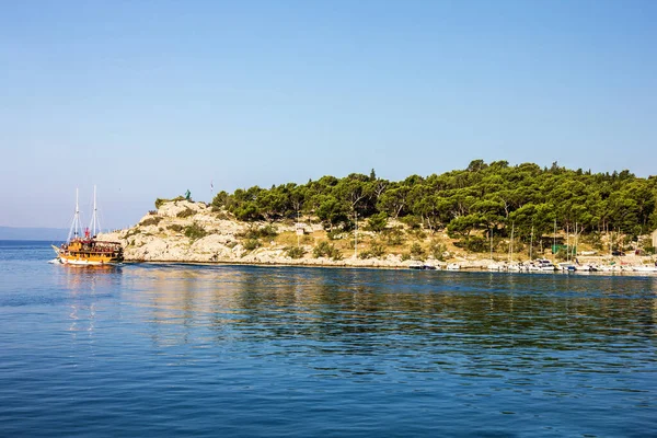 Вид Море Курорта Макарска Хорватия — стоковое фото