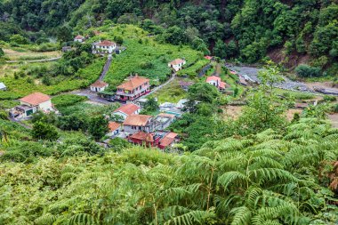 Panoramik, Portekiz Madeira kırsal evleri