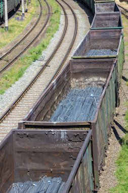 yük treni vagonları demiryolu taşımacılığı, boru taşımacılığı