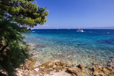 Hırvatistan, deniz manzarası, Brac Adası, Adriyatik denizi, Dalmaçya