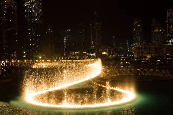 Dubai Fontaines Evening Show Dubai Mall Uae — Stock Photo, Image