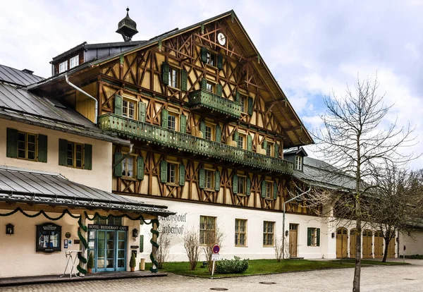 Germany Bavaria May 2022 Rural Hotel Linderhof — Zdjęcie stockowe