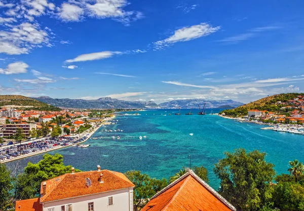 Trogir Kroatië Panoramisch Uitzicht Van Stad Kroatische Toeristische Bestemming — Stockfoto