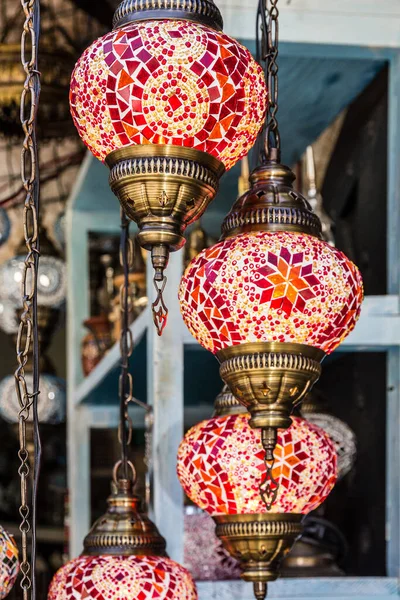 Arabské Dekorativní Lampy Orientální Tradiční Suvenýry — Stock fotografie
