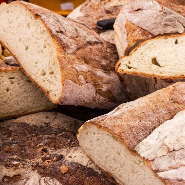 Ekmek dilimi, beyaz ekmek ev yapımı.