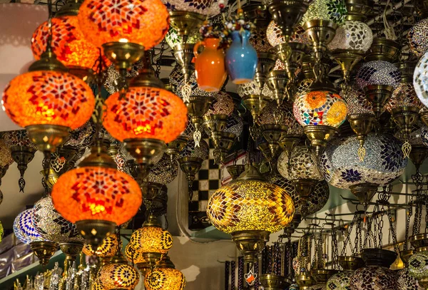 Traditional Arabic glass lamps 