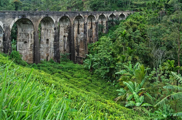 Sri Lanka Nine Arch Bridge Ella Tourist Architectural Landmark Green — Photo