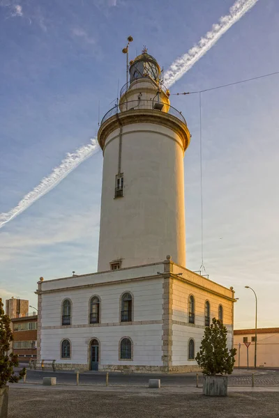 Vuurtoren Málaga Spanje — Stockfoto