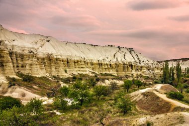 Volkanik dağlar, Kapadokya, Anadolu, Türkiye. Goreme Milli Parkı.