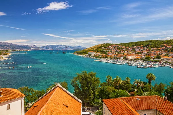 Trogir Vista Para Mar Croácia Destino Turístico Croata — Fotografia de Stock