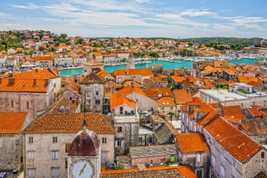 Trogir, Hırvatistan, şehrin panoramik, Hırvat turizm.
