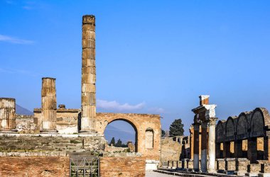 Pompeii, Napoli, İtalya. Pompeii, İtalya. Antik Roma şehri harabeye döndü