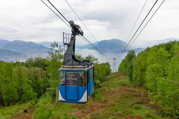 Cable Car Lago Maggiore Mountain Lake Landscape Italy Lombardy Stresa — Photo