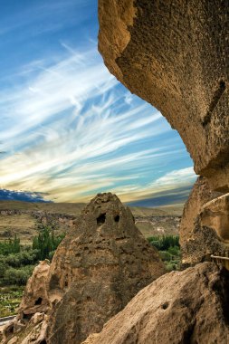 Antik Mağara Manastırı Cavusin, Kapadokya, Türkiye