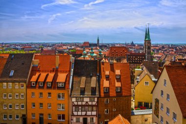 Nuremberg, Almanya, eski kasaba evleri, şehir manzarası