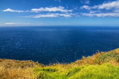 Okyanus manzarası, Madeira adası kıyısı, Portekiz