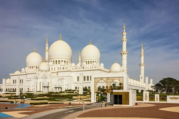 Abu Dhabi Sheikh Zayed Grand Mosque Architectuur Verenigde Arabische Emiraten — Stockfoto