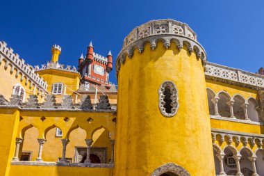 Pena Ulusal sarayda Sintra (Palacio Nacional da Pena), Portekiz.