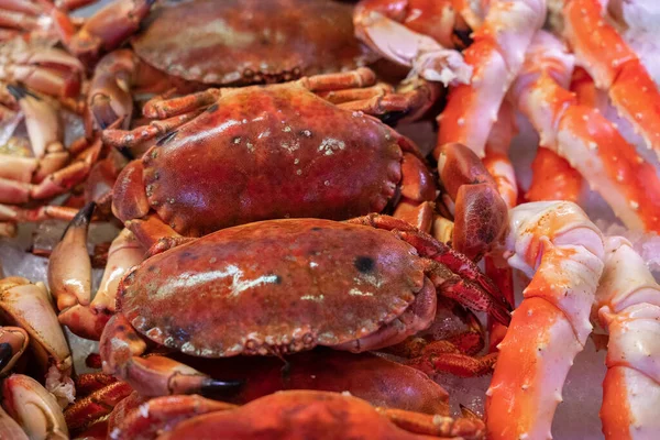 Sea Crabs Seafood Market — Fotografia de Stock