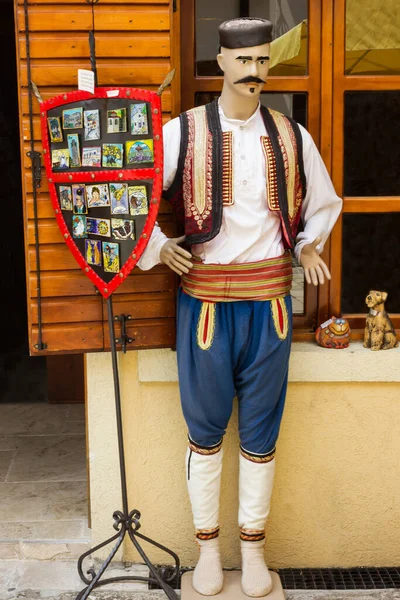 Bar Montenegro July 2022 National Male Clothes Montenegro Souvenir Shop — Stockfoto