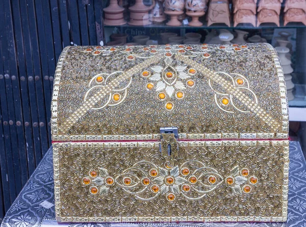 Traditional Chest Oman Market Muscat — Stockfoto