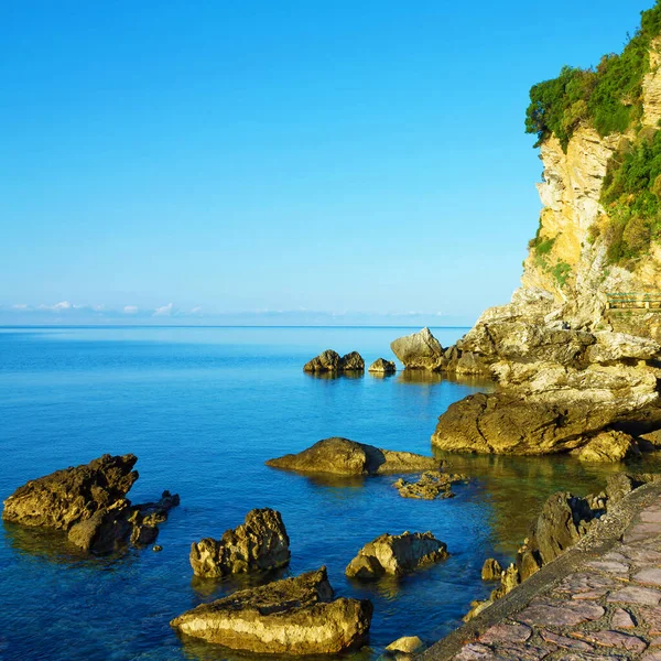 Praia Mar Adriático Verão Budva Montenegro — Fotografia de Stock