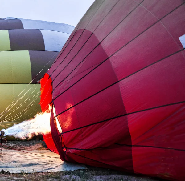 Inflação Balões Bomba Preparação Para Voo — Fotografia de Stock