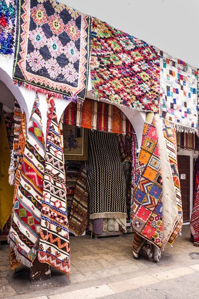 Moroccan Carpets Market Street Morocco Casablanca — Stok fotoğraf