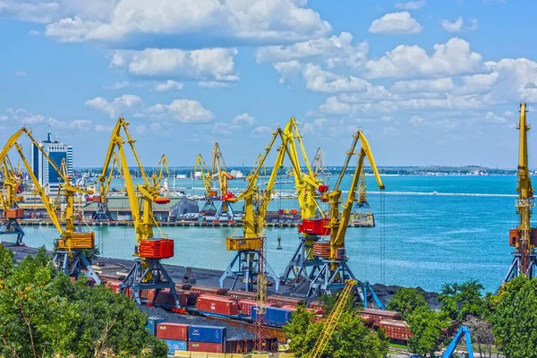 Odesa Ukraine May 2021 Container Terminal Quarantine Harbor Odessa Sea — Stock fotografie