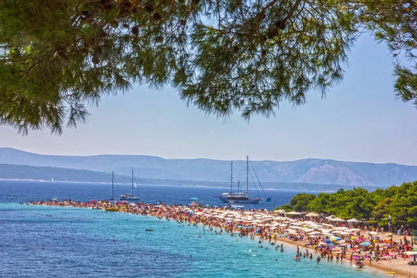 Beach Croatian Adriatic Resort Brac Island Croatia Golden Horn — Fotografia de Stock