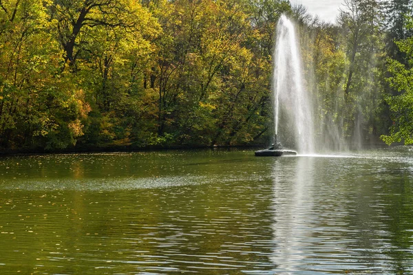 Uman Ukraine Fountain Autumn Sofievka Park — Stok fotoğraf