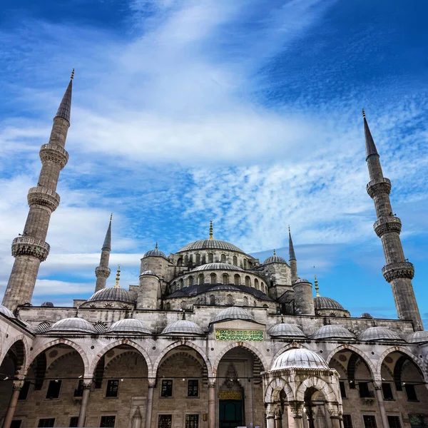 Sułtanahmet Niebieski Meczet Widokiem Architekturę Stambuł Turcja — Zdjęcie stockowe