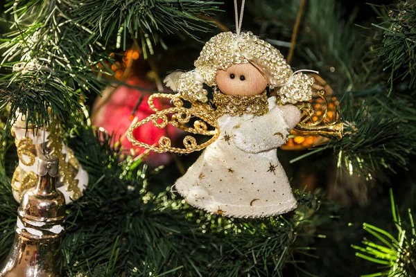 Angel Figure Christmas Tree Details — Stockfoto