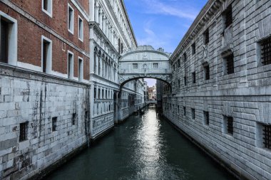 Venice canal, bridge town view. Italy