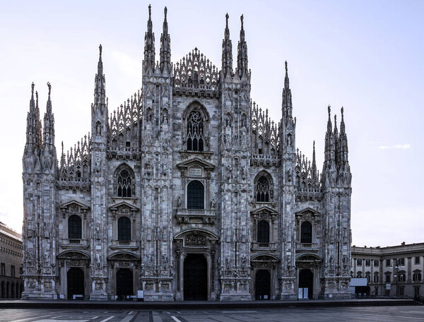 Milan architecture, Cathedral church, Italy
