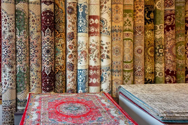 Carpets shop in Persian Eastern style  Dubai, UAE. oriental ornaments
