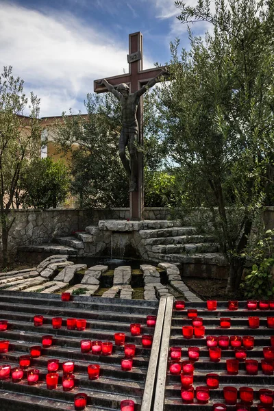 Jesus Christ Crucifixion Medjugorje Popular Site Catholic Pilgrimage Bosnia Herzegovina — 图库照片