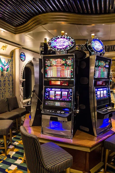 Cruise Liner Costa Mediterranea May 2022 Gaming Slot Machines Gambling Stok Fotoğraf