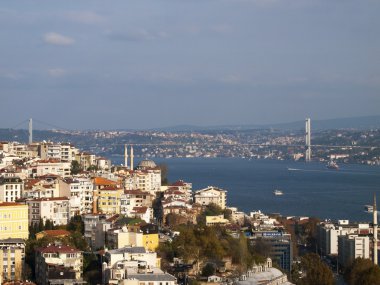 instanbul Türkiye ile Boğaziçi Köprüsü üzerinde göster