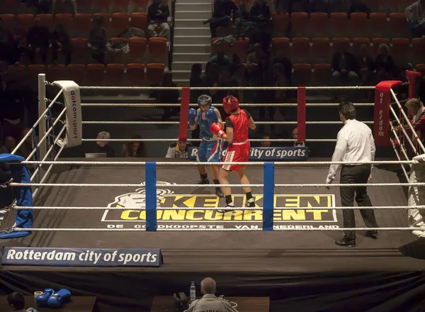 Partido de boxeo femenino — Foto de Stock