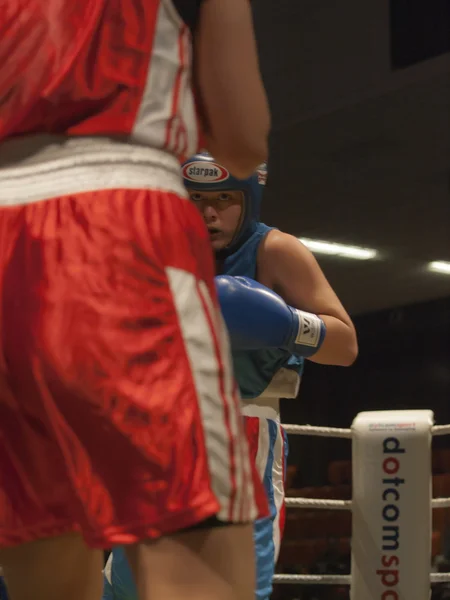 Partido de boxeo femenino — Foto de Stock