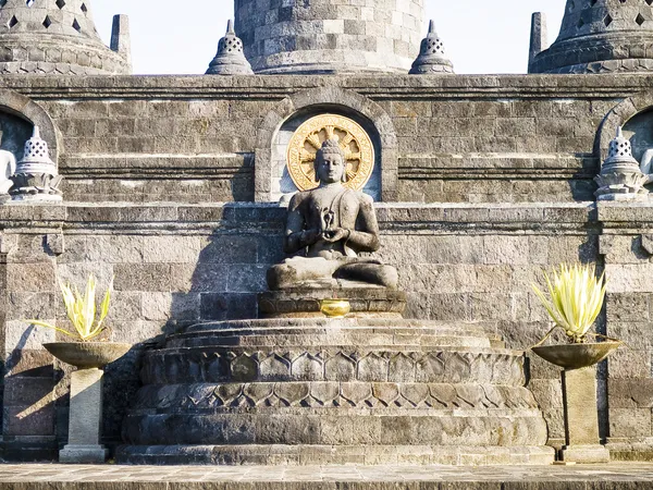Uvnitř chrámu bali Borobuduru — Stock fotografie