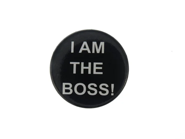 Badge with text I am the boss — Stock Photo, Image
