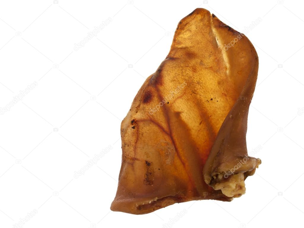 pig ears on a white background