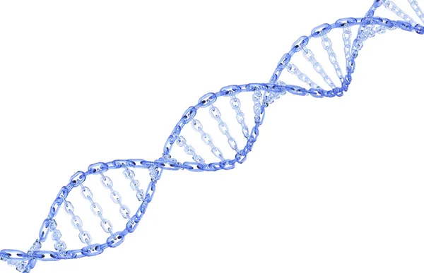 DNA helix glas kedjelänk — Stockfoto