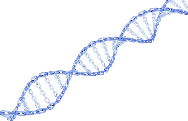 Dna 螺旋玻璃链链接 — 图库照片